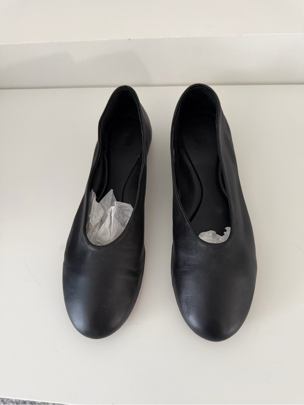 Cos Women’s Black Leather Ballet Flats size 8